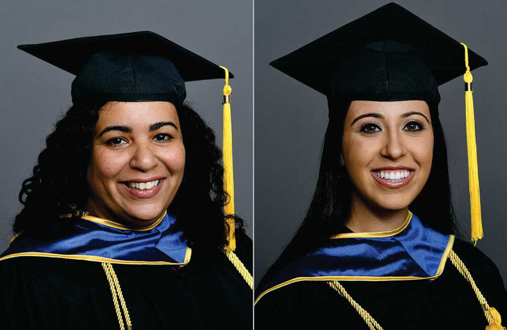 Portrait photographs of NYSCAS Valedictorians Rosalinda Tull and Melody Kohanbash