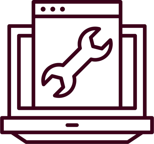 icon of a computer and wrench