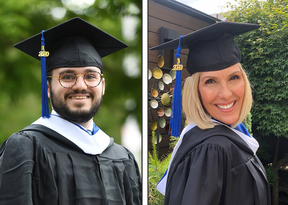 NYSCAS Valedictorians Yehuda Schon and Debra Albino