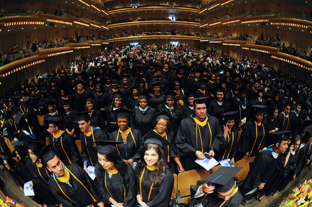 More than 1,000 degrees were conferred at commencement exercises in Brooklyn and Manhattan for the New York School of Career and Applied Studies. 